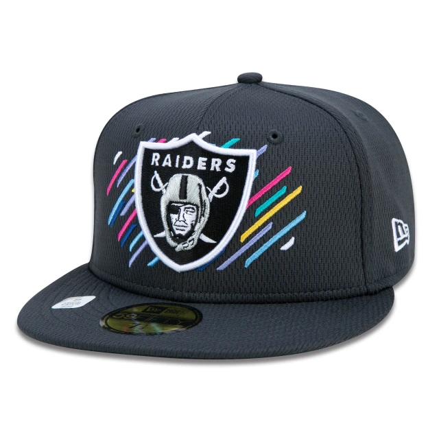 Boné 59FIFTY Las Vegas Raiders Crucial Catch Aba Reta Preto