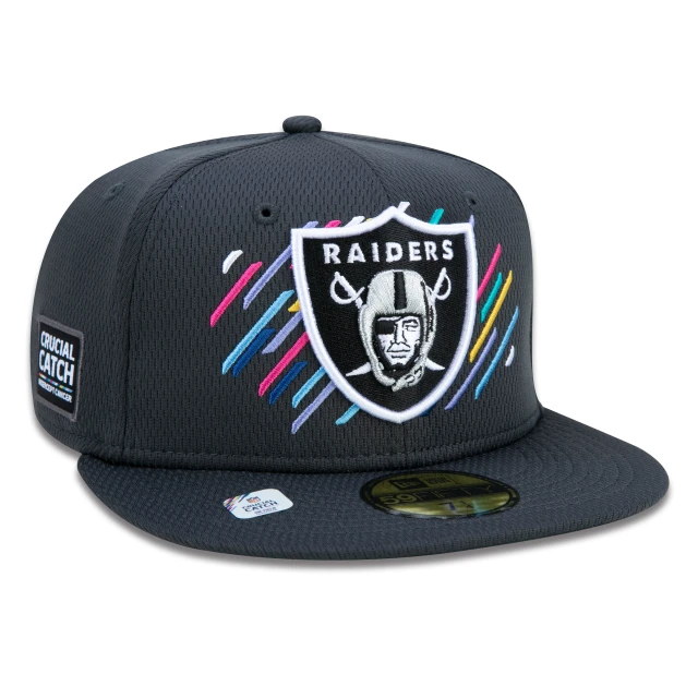 Boné 59FIFTY Las Vegas Raiders Crucial Catch Aba Reta Preto