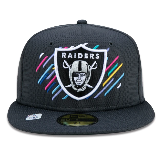 Boné 59FIFTY Las Vegas Raiders Crucial Catch Aba Reta Preto
