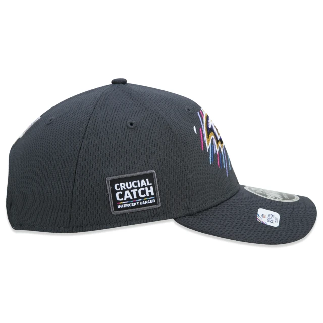 Boné 9FORTY Stretch Snap Baltimore Ravens Crucial Catch Aba Curva Preto