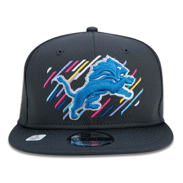 Boné 9FIFTY Detroit Lions Crucial Catch Aba Reta Preto