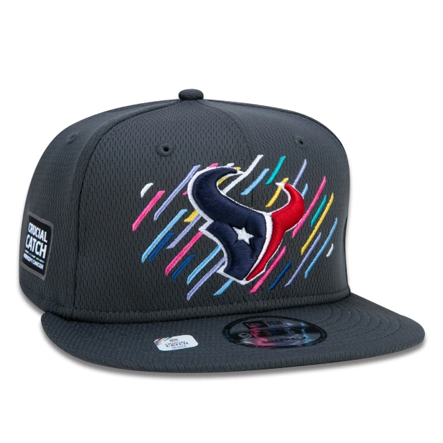 Boné 9FIFTY Houston Texans Crucial Catch Aba Reta Preto