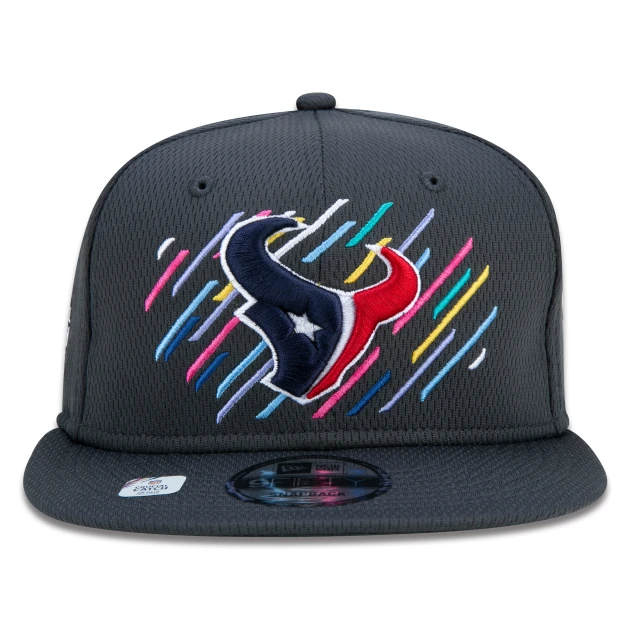 Boné 9FIFTY Houston Texans Crucial Catch Aba Reta Preto