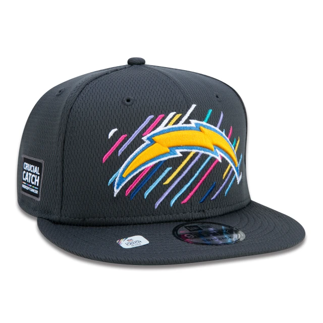 Boné 9FIFTY Los Angeles Chargers Crucial Catch Aba Reta Preto