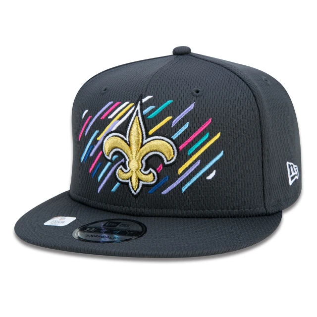 Boné 9FIFTY New Orleans Saints Crucial Catch Aba Reta Preto