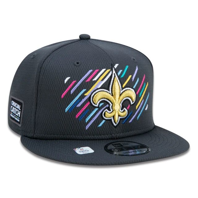 Boné 9FIFTY New Orleans Saints Crucial Catch Aba Reta Preto