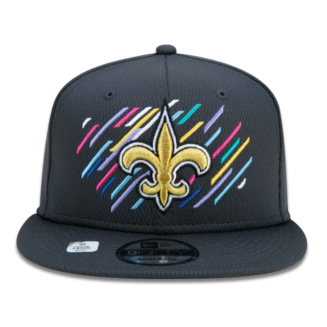 Boné 9FIFTY New Orleans Saints Crucial Catch Aba Reta Preto