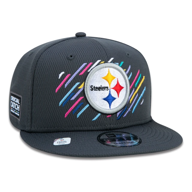 Boné 9FIFTY Pittsburgh Steelers Crucial Catch Aba Reta Preto
