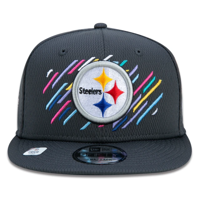 Boné 9FIFTY Pittsburgh Steelers Crucial Catch Aba Reta Preto
