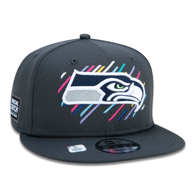 Boné 9FIFTY Seattle Seahawks Crucial Catch Aba Reta Preto