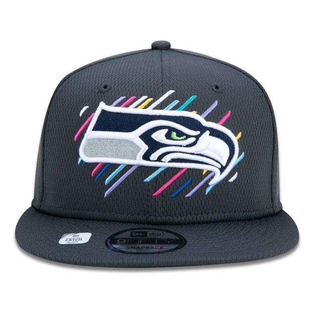 Boné 9FIFTY Seattle Seahawks Crucial Catch Aba Reta Preto