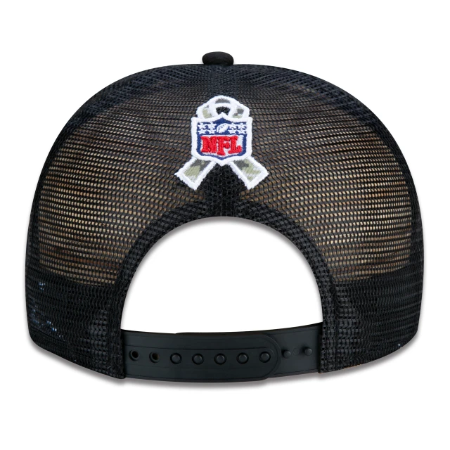 Boné 9FIFTY Trucker Green Bay Packers Salute To Service NFL Snapback Aba Reta Preto
