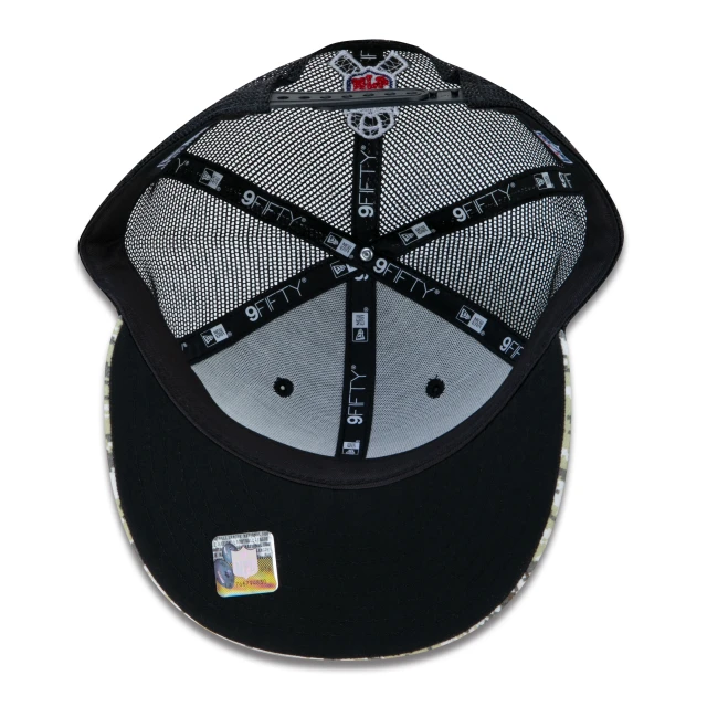 Boné 9FIFTY Trucker Minnesota Vikings Salute To Service NFL Snapback Aba Reta Preto