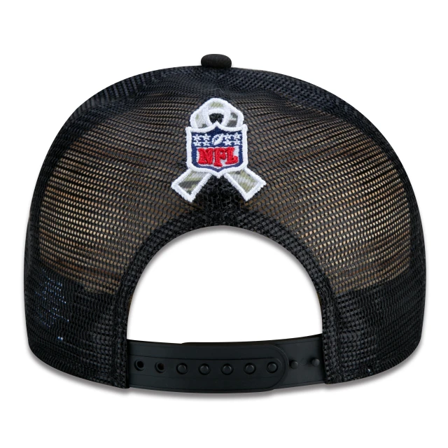 Boné 9FIFTY Trucker Washington Salute To Service NFL Snapback Aba Reta Preto