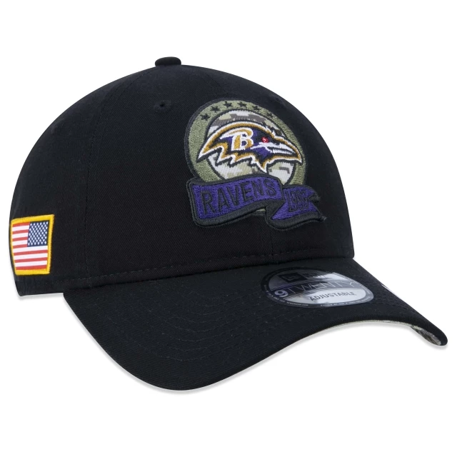 Boné 9TWENTY Baltimore Ravens Salute To Service 2022 Aba Curva