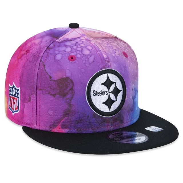 Boné 9FIFTY Pittsburgh Steelers Crucial Catch 2022 Aba Reta