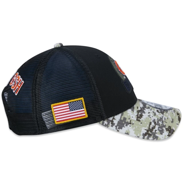 Boné 9FORTY Chicago Bears Salute To Service 2022 Trucker Aba Curva