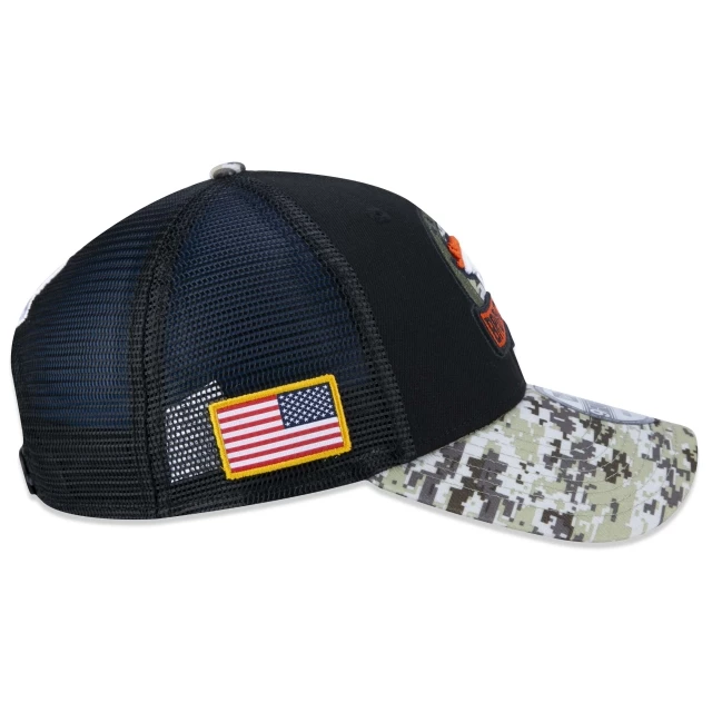 Boné 9FORTY Denver Broncos Salute To Service 2022 Trucker Aba Curva