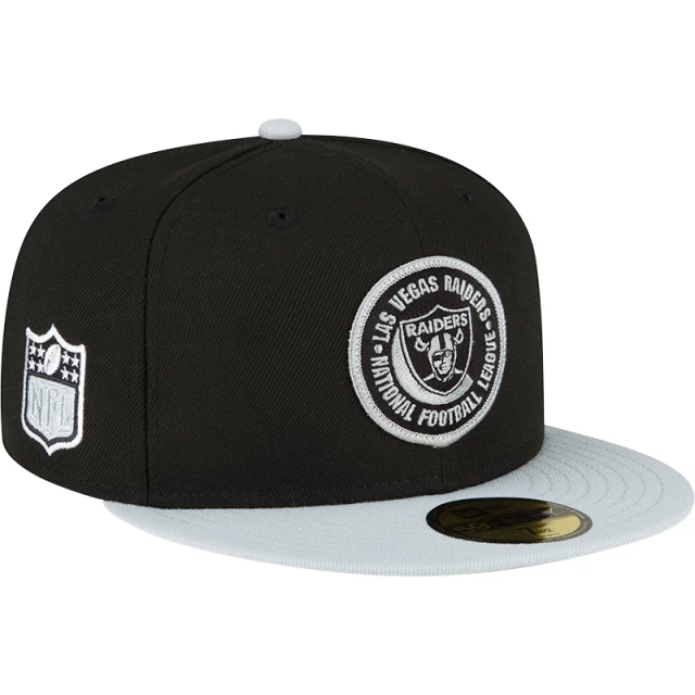 Boné 59FIFTY Fitted Las Vegas Raiders Sideline 2023 Team Patch