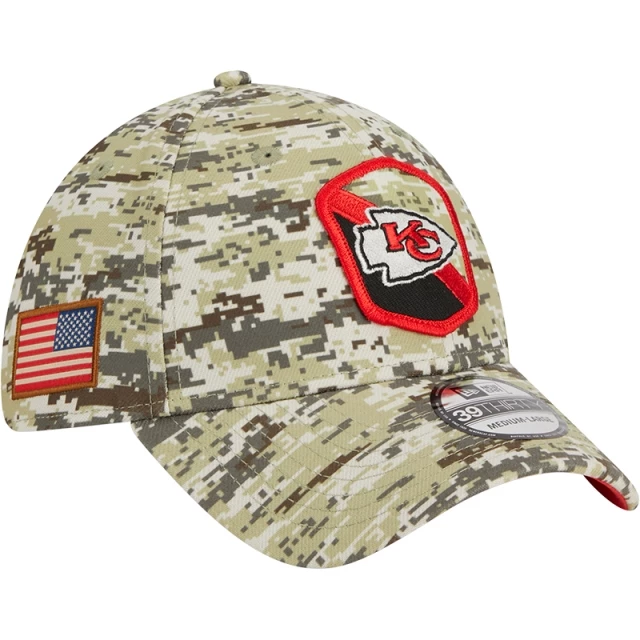 Boné 39THIRTY Stretch Fit Salute To Service Kansas City Chiefs Camuflado