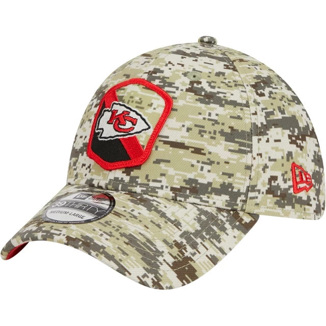 Boné 39THIRTY Stretch Fit Salute To Service Kansas City Chiefs Camuflado