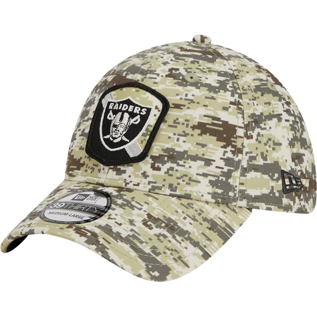 Boné 39THIRTY Stretch Fit Salute To Service Las Vegas Raiders Camuflado