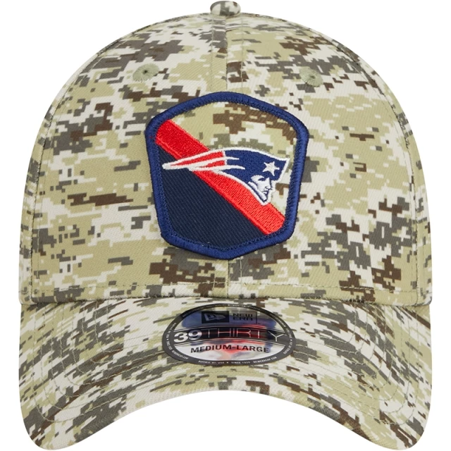 Boné 39THIRTY Stretch Fit Salute To Service New England Patriots Camuflado