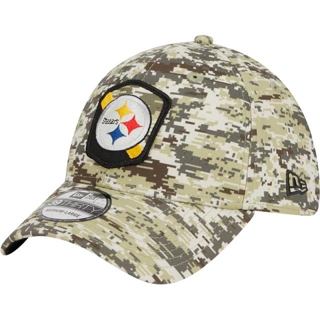 Boné 39THIRTY Stretch Fit Salute To Service Pittsburgh Steelers Camuflado