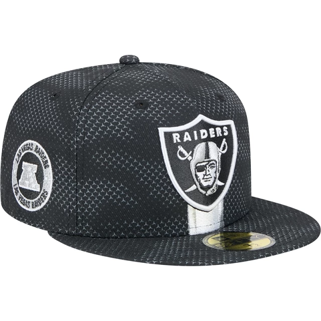 Boné 59FIFTY Fitted Las Vegas Raiders NFL Sideline 2024-25