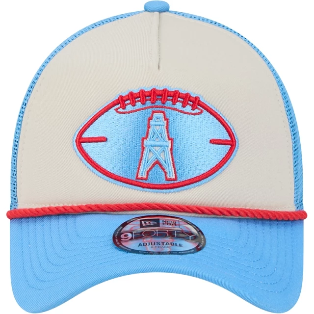 Boné 9FORTY A-Frame Trucker Oilers NFL Historic Sideline 2024-25