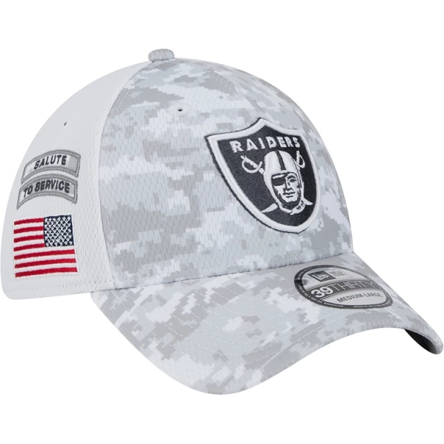 Boné 39THIRTY Stretch Fit Las Vegas Raiders NFL Salute To Service 2024-25