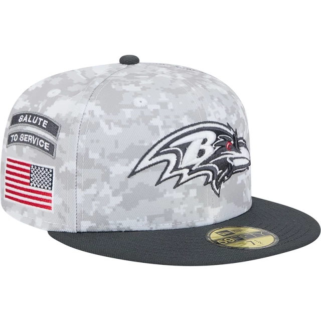 Boné 59FIFTY Fitted Baltimore Ravens NFL Salute To Service 2024-25