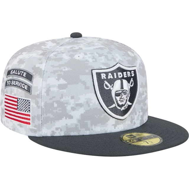 Boné 59FIFTY Fitted Las Vegas Raiders NFL Salute To Service 2024-25