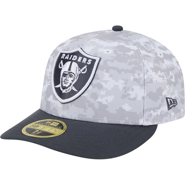 Boné 59FIFTY Fitted Low Profile Las Vegas Raiders NFL Salute To Service 2024-25