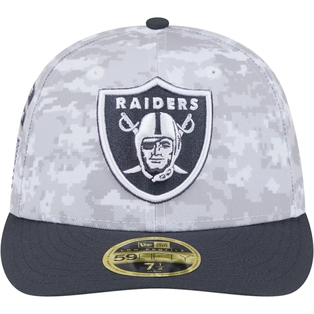 Boné 59FIFTY Fitted Low Profile Las Vegas Raiders NFL Salute To Service 2024-25