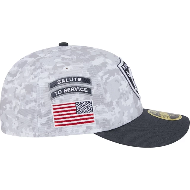 Boné 59FIFTY Fitted Low Profile Las Vegas Raiders NFL Salute To Service 2024-25