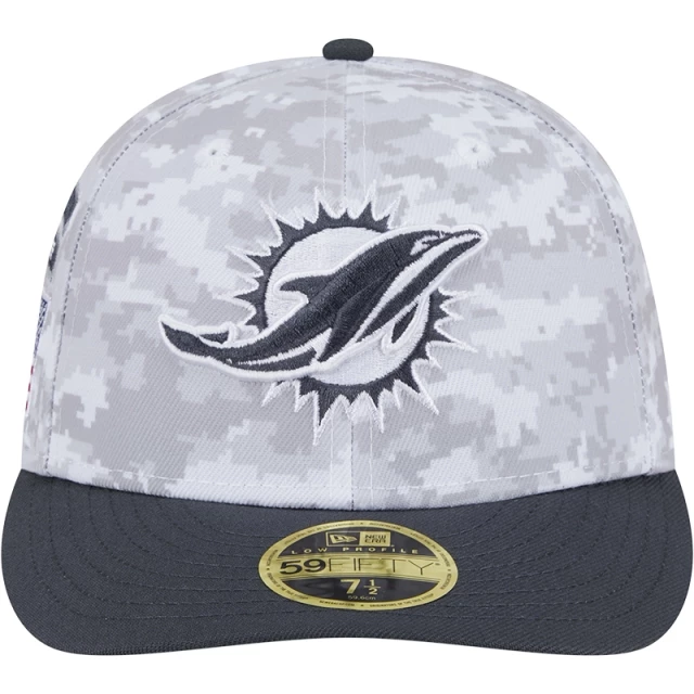 Boné 59FIFTY Fitted Low Profile Miami Dolphins NFL Salute To Service 2024-25