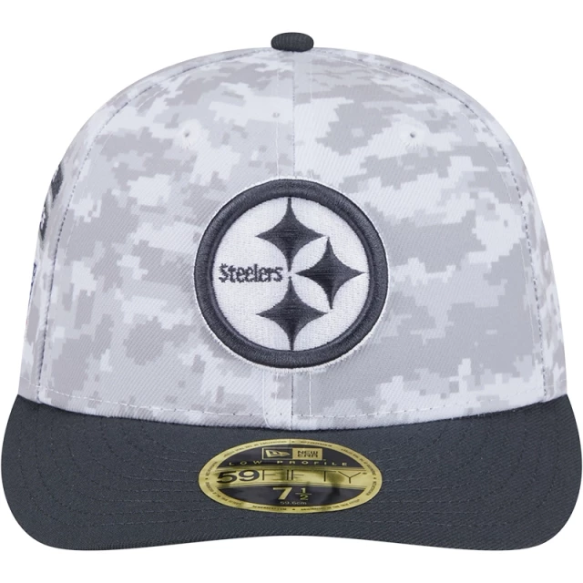 Boné 59FIFTY Fitted Low Profile Pittsburgh Steelers NFL Salute To Service 2024-25