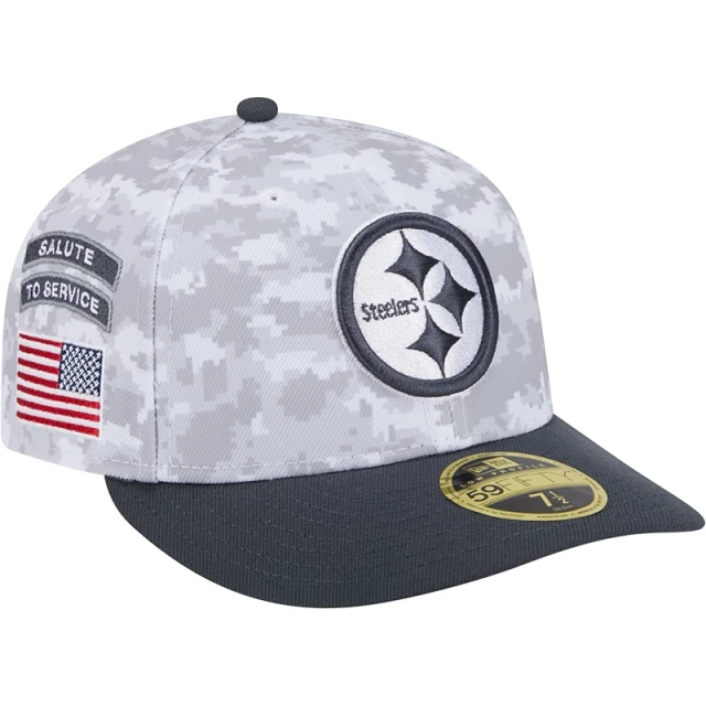 Boné 59FIFTY Fitted Low Profile Pittsburgh Steelers NFL Salute To Service 2024-25