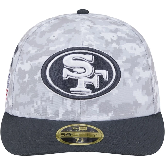 Boné 59FIFTY Fitted Low Profile San Francisco 49ers NFL Salute To Service 2024-25