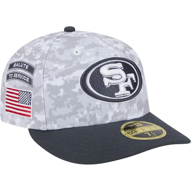 Boné 59FIFTY Fitted Low Profile San Francisco 49ers NFL Salute To Service 2024-25