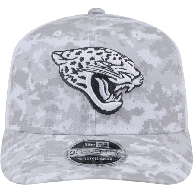 Boné 9SEVENTY Trucker Stretch Snap Jacksonville Jaguars NFL Salute To Service 2024-25