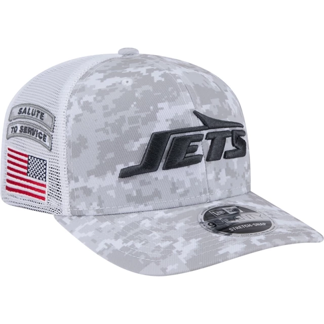 Boné 9SEVENTY Trucker Stretch Snap New York Jets NFL Salute To Service 2024-25