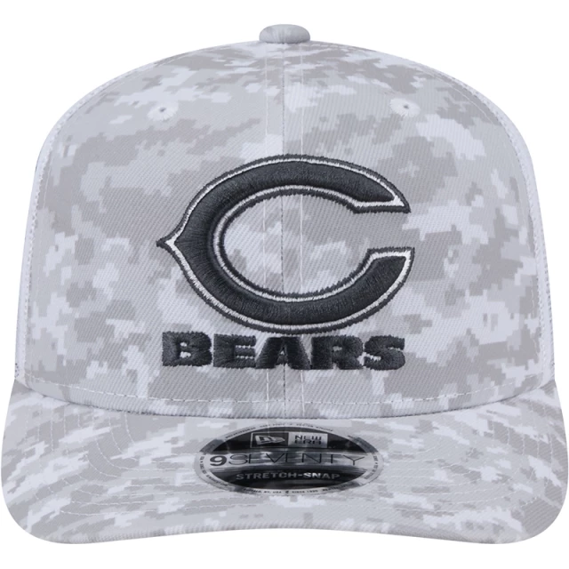 Boné 9SEVENTY Trucker Stretch Snap Chicago Bears NFL Salute To Service 2024-25