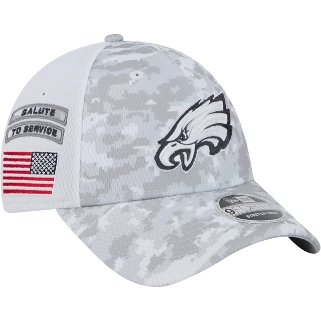 Boné 9FORTY Stretch Snap Philadelphia Eagles NFL Salute To Service 2024-25