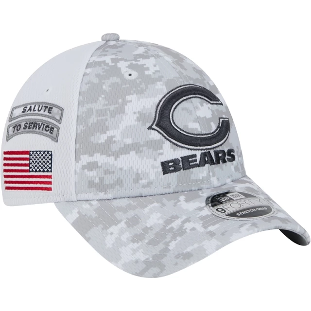 Boné 9FORTY Stretch Snap Chicago Bears NFL Salute To Service 2024-25