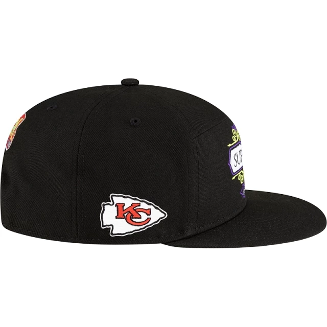 Boné 9FIFTY Split Panel Super Bowl LIX Tarmac Kansas City Chiefs