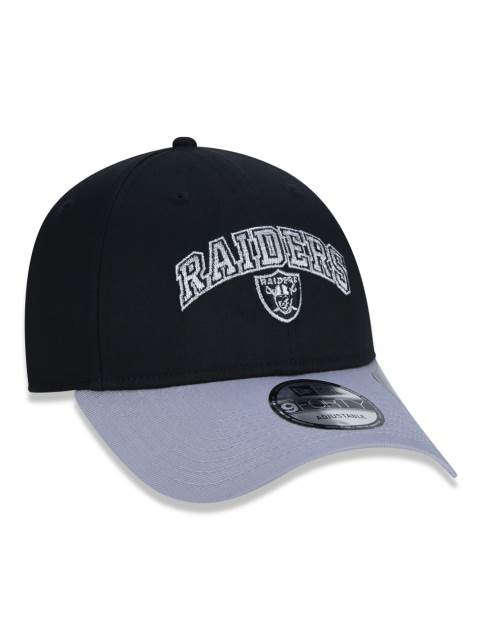 Boné 9FORTY Aba Curva Ajustável NFL Oakland Raiders Essentials One Color