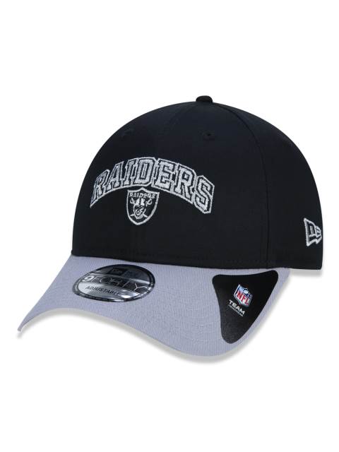 Boné 9FORTY Aba Curva Ajustável NFL Oakland Raiders Essentials One Color