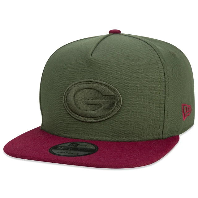 Boné 9FIFTY Original Fit A-Frame Snapback NFL Green Bay Packers Classic Aba Reta Verde
